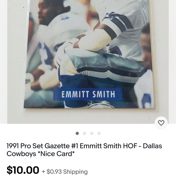 Emmit Smith football cards. Lot of two - Picture 5 of 6